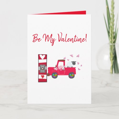 Valentines Day Greeting Card Be Valentine Sheep