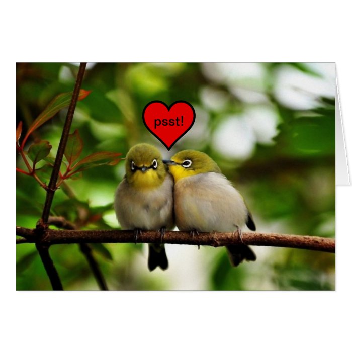 Valentine's Day Greeting Card Birds in a tree Zazzle