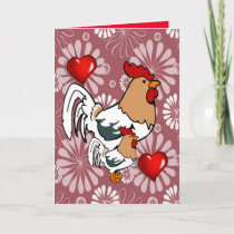 Valentine's Day Greeting Card Chicken