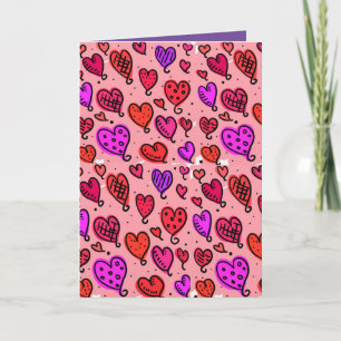 Valentine's Day Greeting Card Hearts