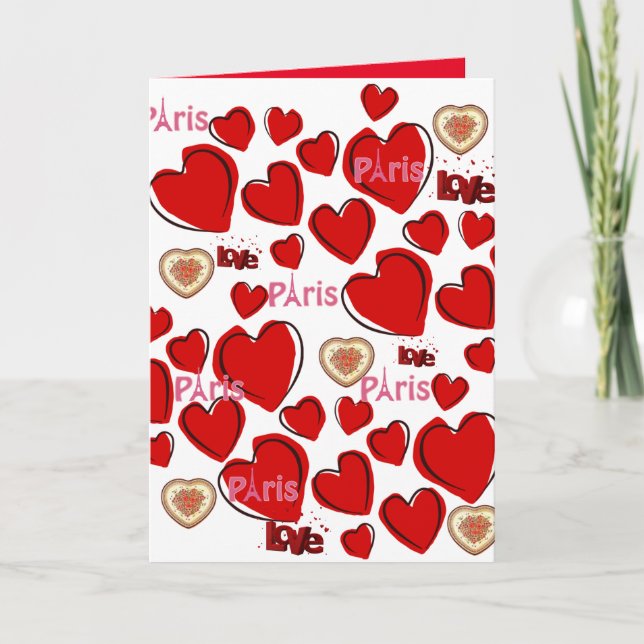 Valentine's Day Greeting Card Paris France (Front)