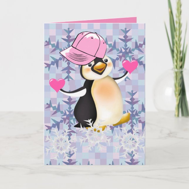 Valentine's Day Greeting Card Penguin (Front)