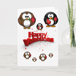 Valentine's Day Greeting Card Penguin