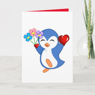 Valentine's Day Greeting Card Penguin