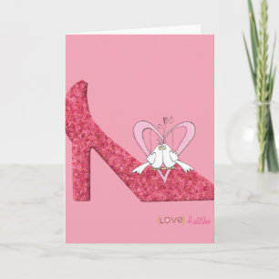 Valentine's Day Greeting Card Pink Shoe