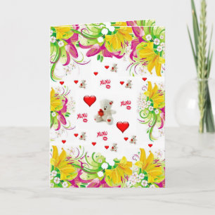 Valentine's Day Greeting Card Teddy Bear