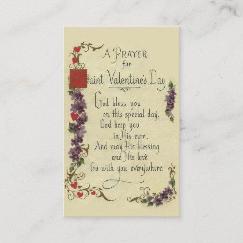 Valentines Day Greeting Religious Prayer Cards