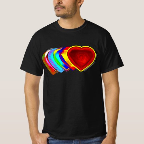 Valentines Day Heart Abstract Art T_Shirt