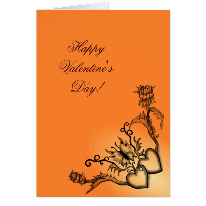 Valentine's Day   heart and butterfly on Rainbow Cards