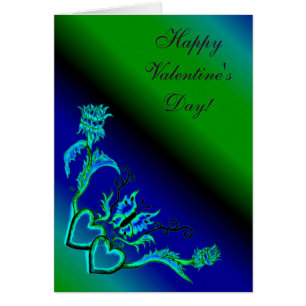 Valentine's Day - heart and butterfly on Rainbow Cards