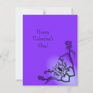 Valentine's Day - heart and butterfly on Rainbow Holiday Card
