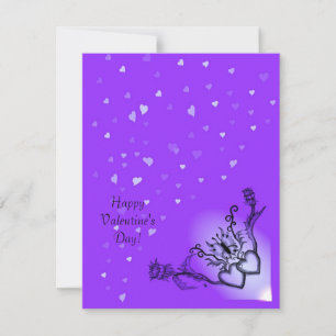 Valentine's Day - heart and butterfly on Rainbow Holiday Card