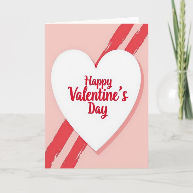 Valentines Day Heart Art Card (Front)