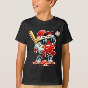 Valentines Day Heart Baseball Drip Ice Cream Boys  T-Shirt