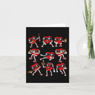 Valentines Day Heart Baseball Hitter Pitcher Fun B Card