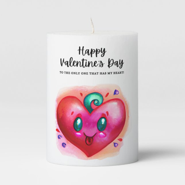 Valentine's Day heart candle (Front)