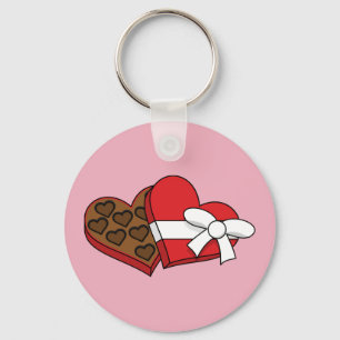 Valentine's Day Heart Chocolate Box Keychain