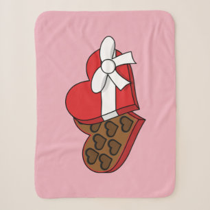 Valentine's Day Heart Chocolate Box Sherpa Blanket