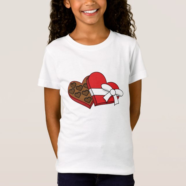 Valentine's Day Heart Chocolate Box T-Shirt (Front)