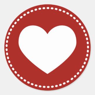 Valentine's Day Heart Classic Round Sticker