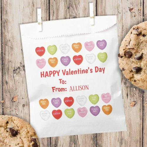Valentines Day Heart Classroom Treat Personalized Favor Bag