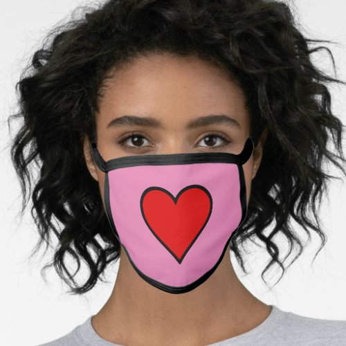 VALENTINES DAY HEART CLOTH Face Mask
