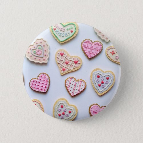Valentines day heart cookies       button