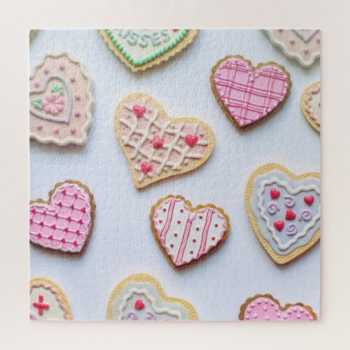 Valentines day heart cookies   jigsaw puzzle