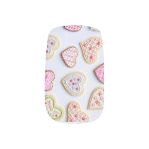 Valentine's day heart cookies   minx nail art