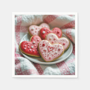 Valentine's Day Heart Cookies Napkins