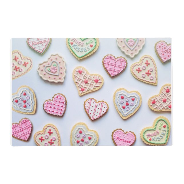 Valentine's day heart cookies  placemat (Front)