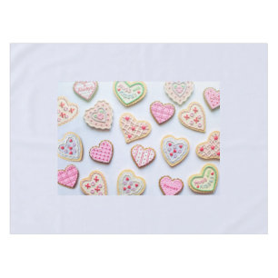 Valentine's day heart cookies      tablecloth