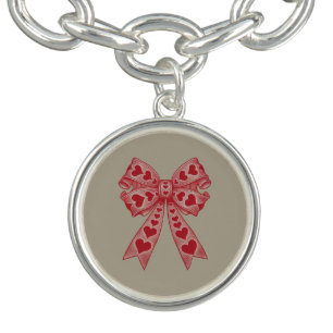 Valentine's day Heart Coquette bow Retro Valentine Bracelet