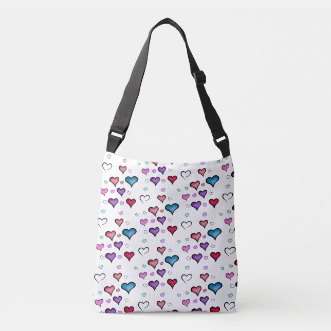Valentine's Day heart  Crossbody Bag (Front)