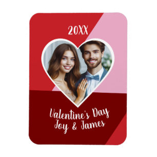 Valentine's Day Heart Custom Photo Magnet