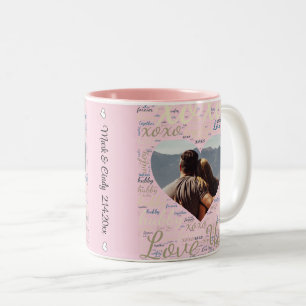 Valentine's Day Heart Custom Photo  Two-Tone Coffe Two-Tone Coffee Mug