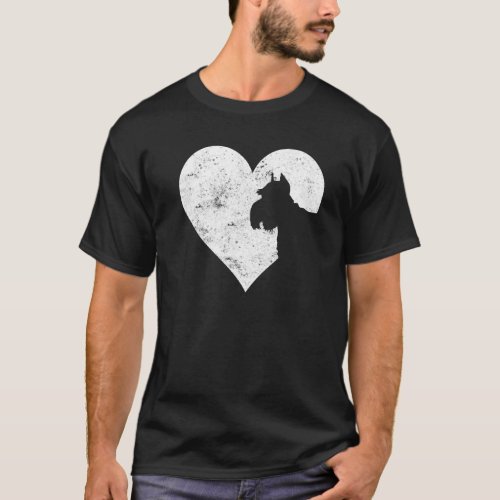 Valentines Day Heart Cute Schnauzer Dog Lover Dog T_Shirt