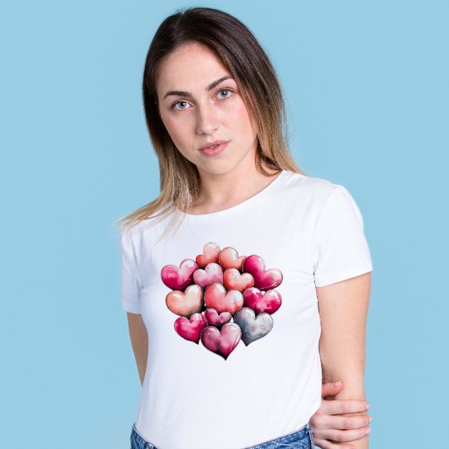 Valentine's Day Heart Design T-Shirt Tri-Blend Shirt (Creator Uploaded)