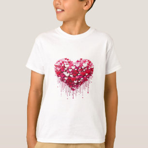 Valentine's Day Heart Designs Splatter Paint Art T-Shirt