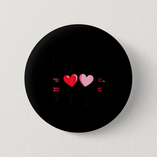 Valentines Day Heart Family Gamer Gaming New Paren Button (Front)