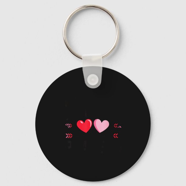 Valentines Day Heart Family Gamer Gaming New Paren Keychain (Front)