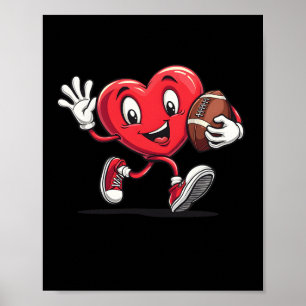 Valentines Day Heart Football For Boys Girls Kids  Poster