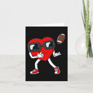 Valentines Day Heart Football Receiver Tight End B Card