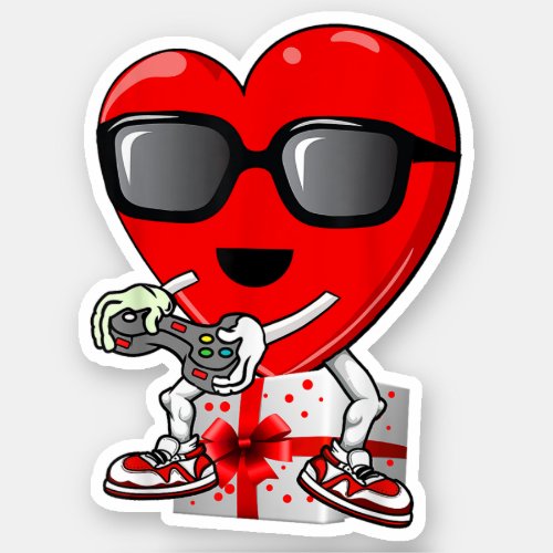Valentines Day Heart gamer funny Video Games Sticker