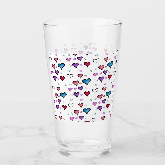 Valentine's Day heart Glass (Front)