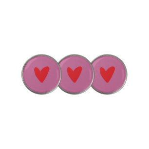 Valentine's Day heart Golf Ball Marker