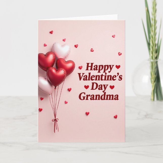 Valentines Day Heart Grandma Card (Front)