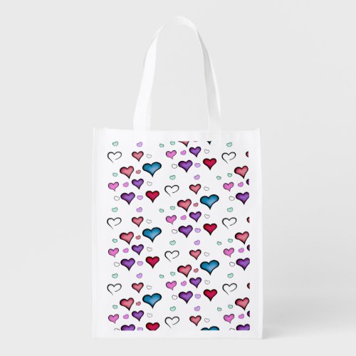 Valentines Day heart  Grocery Bag