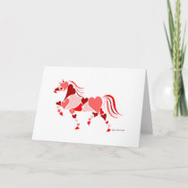 Valentines Day Heart Horse Holiday Card