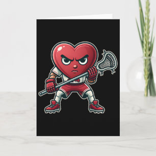 Valentine's Day Heart Lacrosse Team Player Card